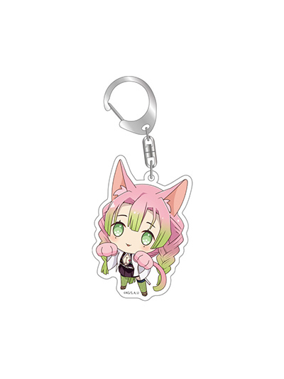 Mitsuri Kanroji Kitty Keychain