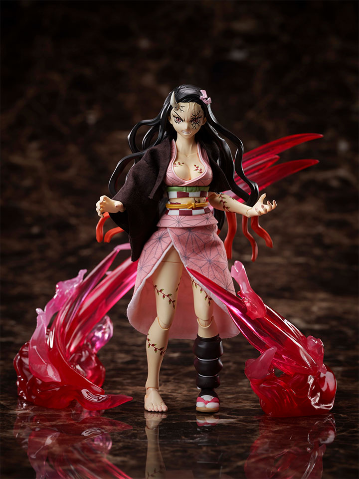 Action Figure Kimetsu No Yaiba Boneco Oni Nezuko Kamado em