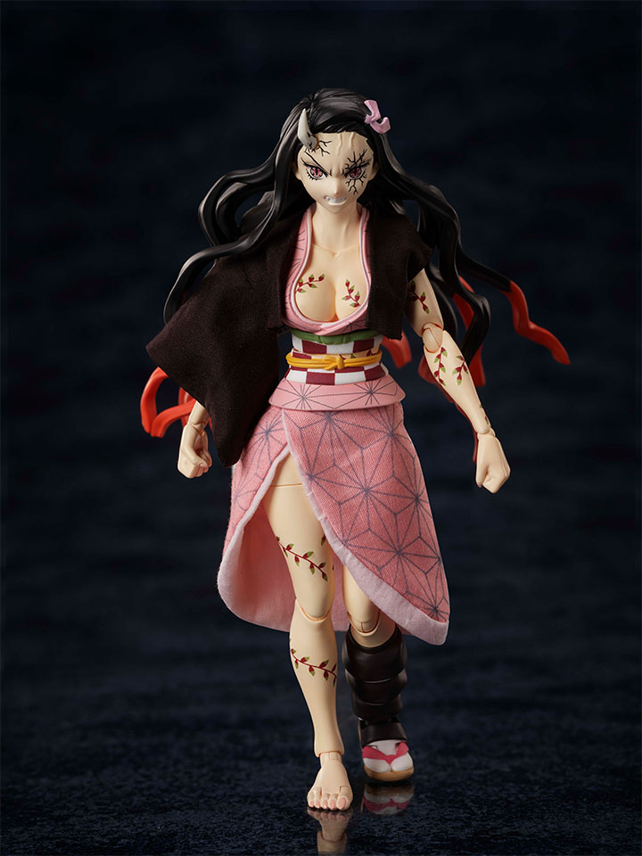 Action Figure Kimetsu No Yaiba Boneco Oni Nezuko Kamado em